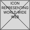 Icon of globe with wires crossing it representing the internet